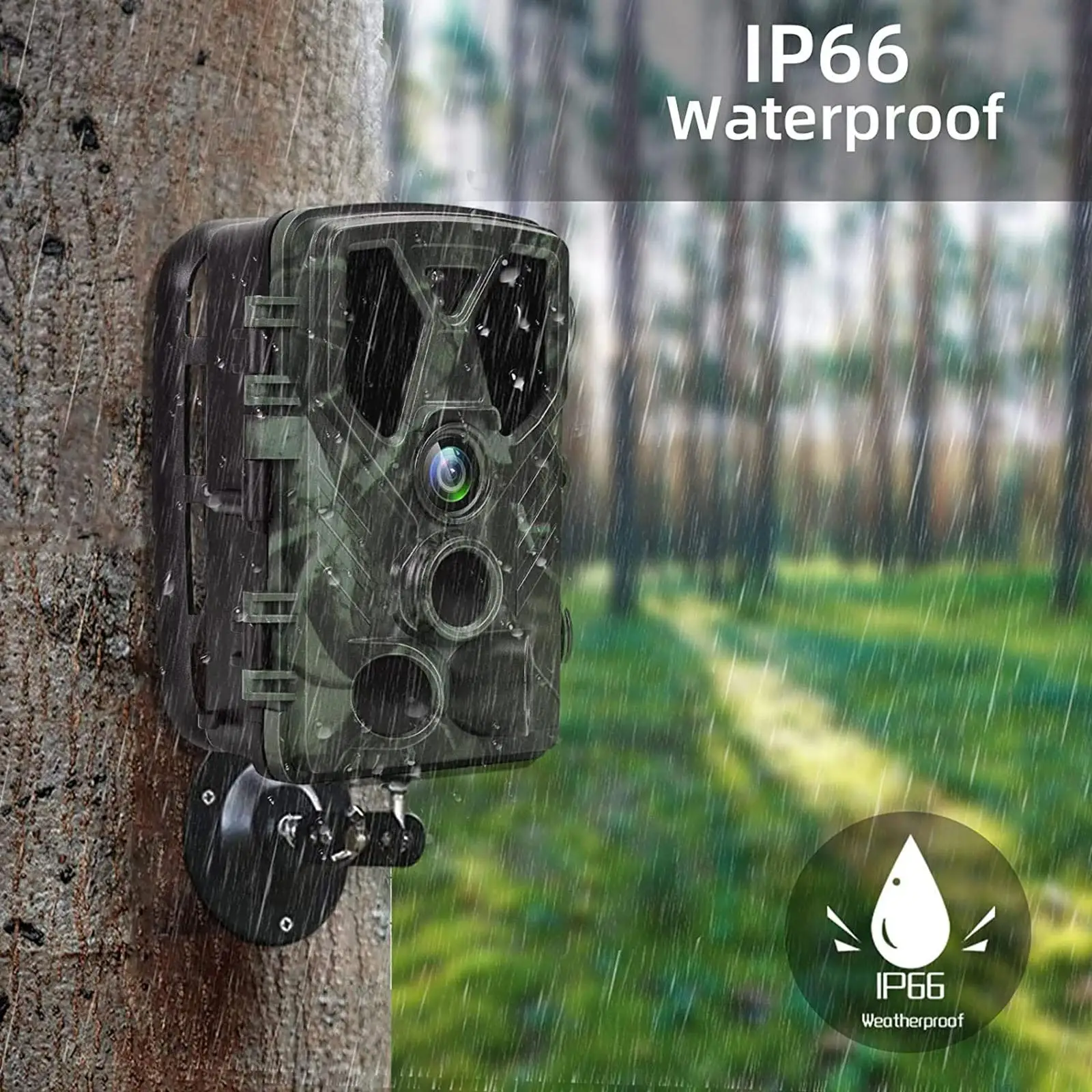 

Фотоловушка водонепроницаемая IP54, нм, без свечения, HD1080P