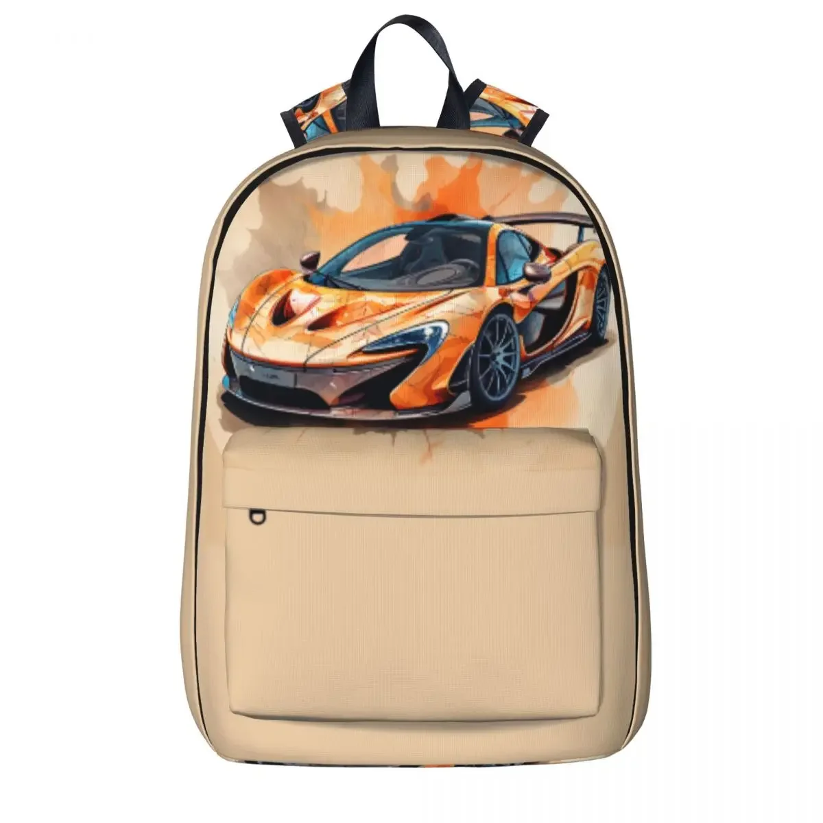 

Powerful Sports Car Backpack Graphic Cartoon Boy Polyester Sport Backpacks Lightweight Fun School Bags Rucksack
