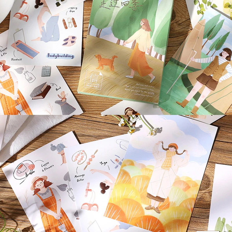 30 шт./лот креативные милые открытки для скрапбукинга из серии эстетических