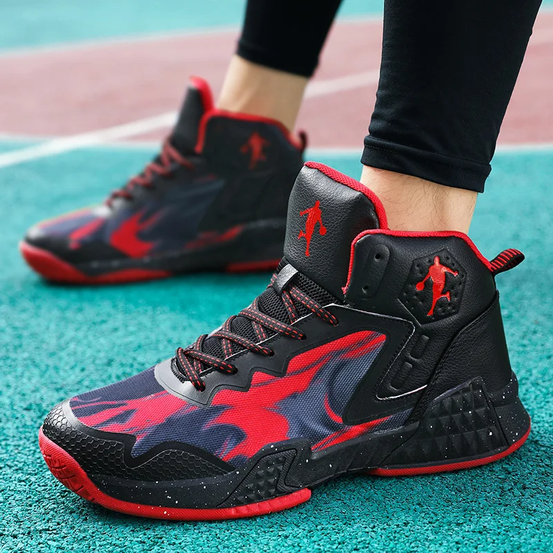 

Баскетбольная обувь для мужчин, высокие кроссовки, амортизирующая Легкая удобная обувь для спортивных тренировок