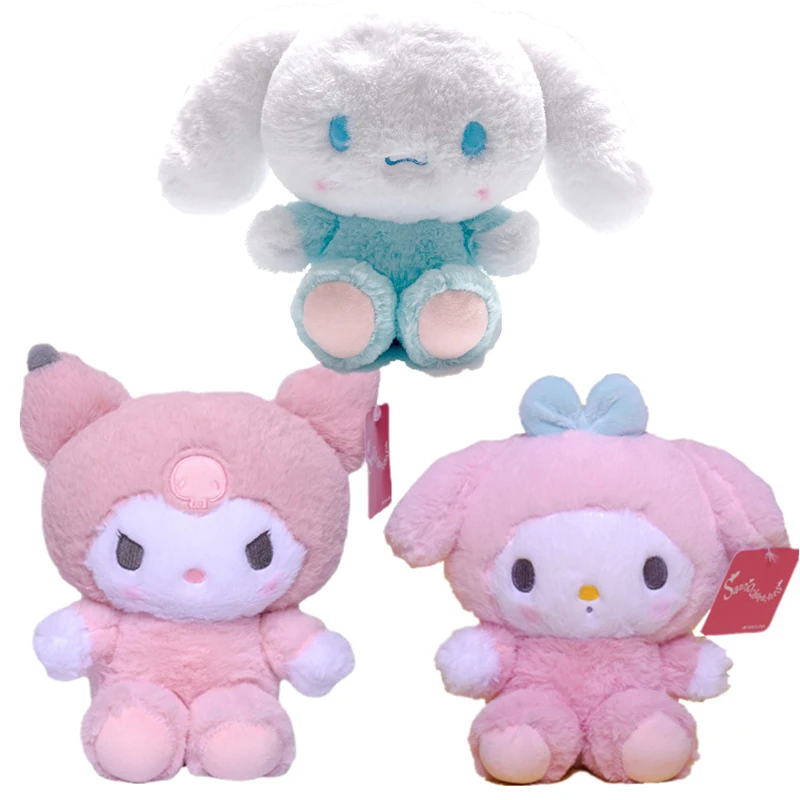 

Милая мультяшная аниме кавайная розовая плюшевая игрушка Kuromi Cinnamorol Mymelody, мягкая плюшевая сидячая Модная Кукла, подарок для девочек, 20 см