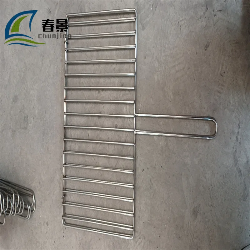 Зажим из проволочной сетки для барбекю нержавеющей стали утолщенный