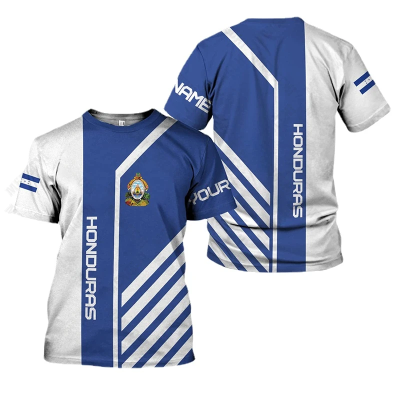 Футболки с графическим изображением герба Гондураса летняя повседневная