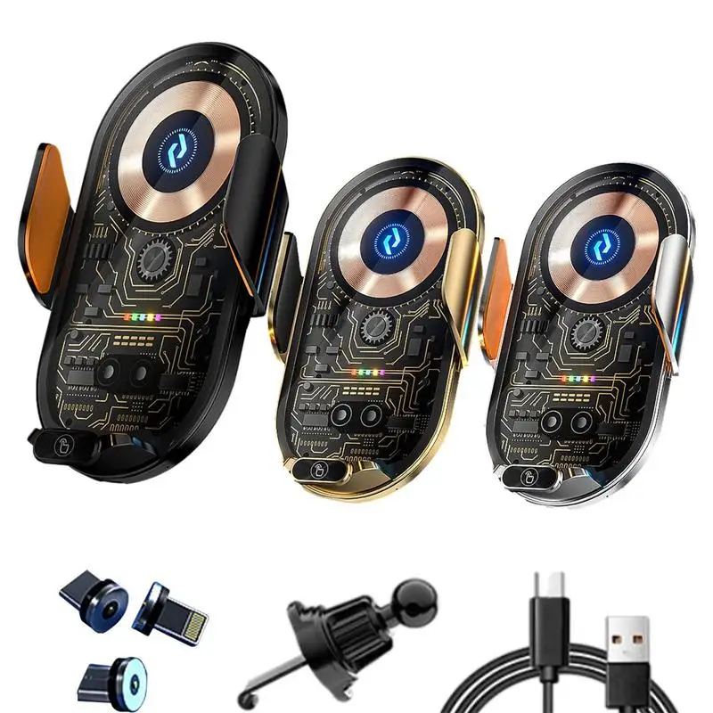 

Магнитное Беспроводное зарядное устройство для автомобиля, держатель для телефона с автоматическим креплением на решетку вентиляции