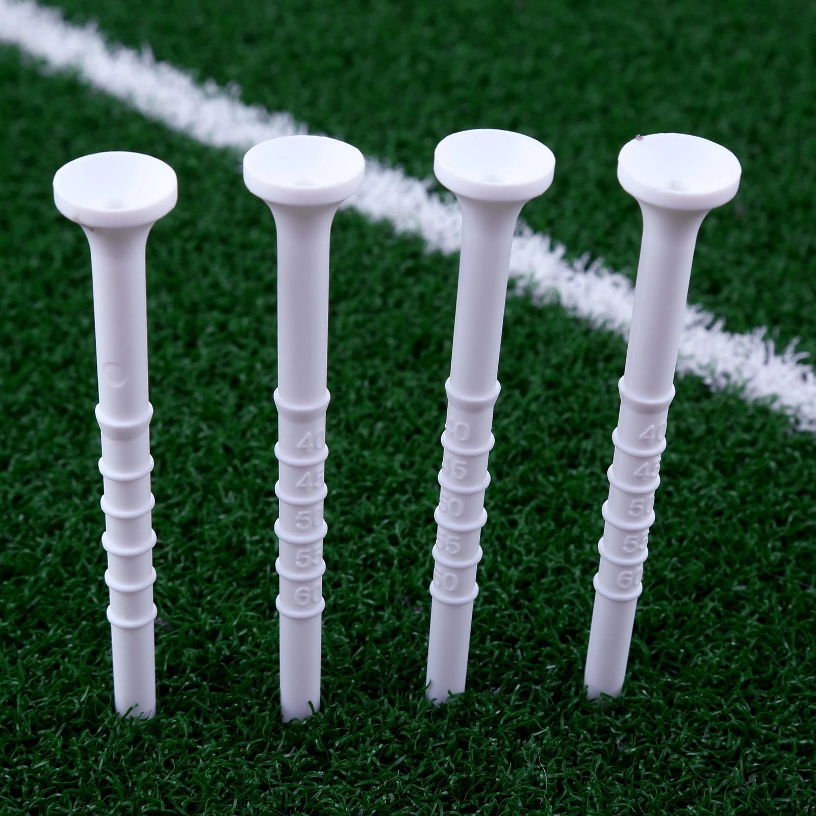 

5 Pcs Golf Training Tees With Count Scale White Plastic Club Driving Range Hitting Trainer Ball Nails Golfer Accessories 83mm