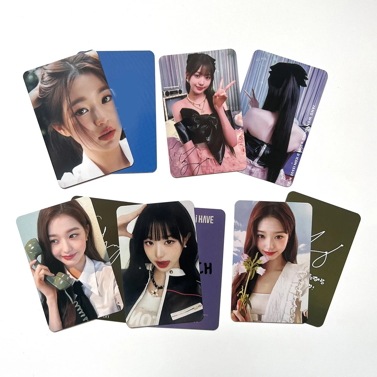 Фото KPOP Популярные звезды WonYoung Периферийные маленькие карты Фотокарточки высокой четкости Lucky Cards Купонные карты ЛОМО Коллекция карт для фанатов №5