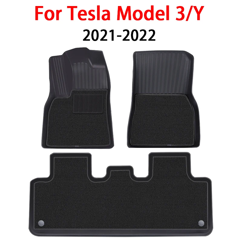 

Floor Mats for Tesla Model 3 Y 2022 Left Driving All Weather Anti-Slip Waterproof Floor Liners Car Mats Interior Accessories