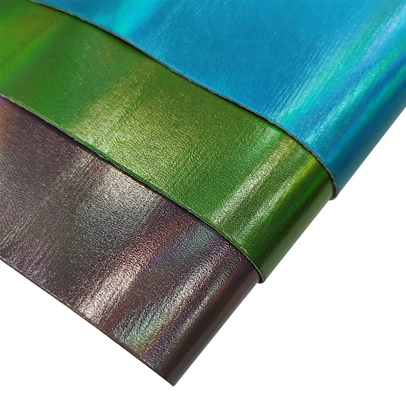 

46*135CM Solid Color Metallic Effect Pearly Flashing Soft PU Leather Fabric Sheet for Making Craft/Sewing/Cover/Decorative