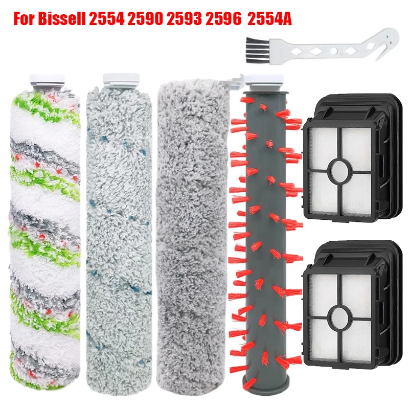 

Wet Dry Main Brush Hepa Filter Parts For Bissell Crosswave Cordless Max Series 2554 2590 2593 2596 2554A Handheld Vacuum Cleaner