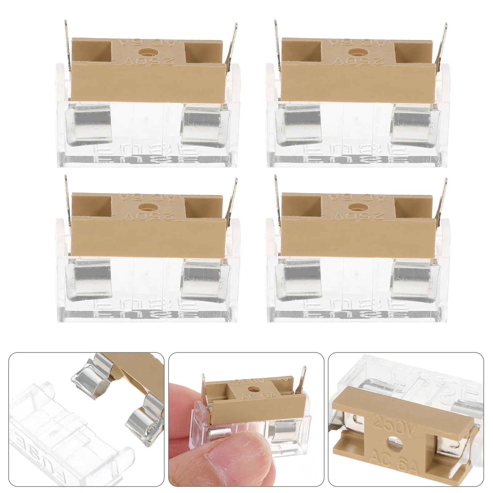 

20pcs Sturdy Practical Replacement Marine Fuse Holder Panel Mount Panel Mount Fuse Holder Fuel Socket