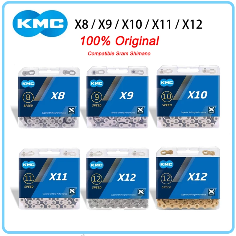 

KMC Bike Chain X8 X9 X10 X11 X12 MTB Road Bicycle Chain 8V 9V 10V 11V 12V Speed Chain Crankset for Shimano SRAM Bikes Parts
