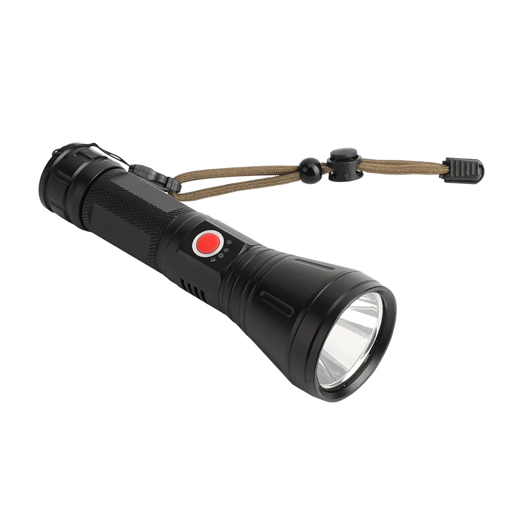 

New P Flashlight With Strong Light And Long Distance Charging Capacity Display Type C Cup Field Sear
