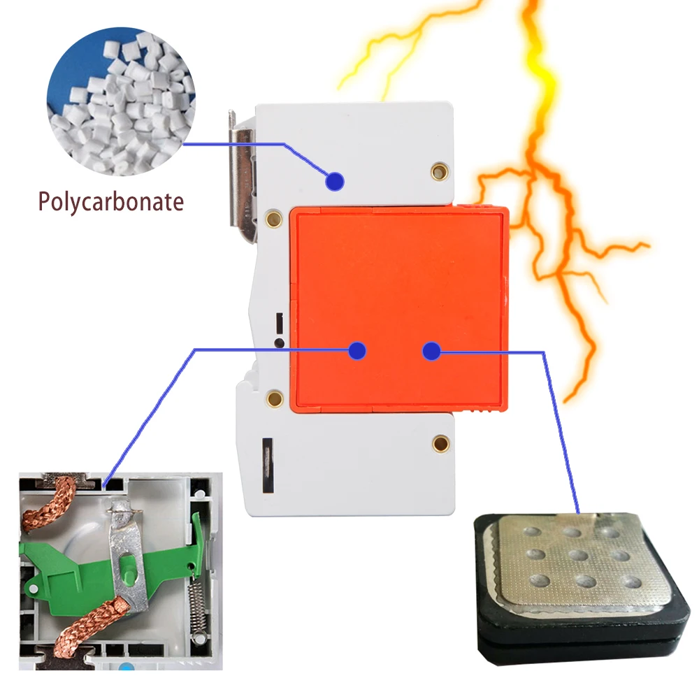 power surge protector surge protective device spd arrester house 24pole with voltage protection dc 500v 800v 1000v 4060ka fuse free global shipping