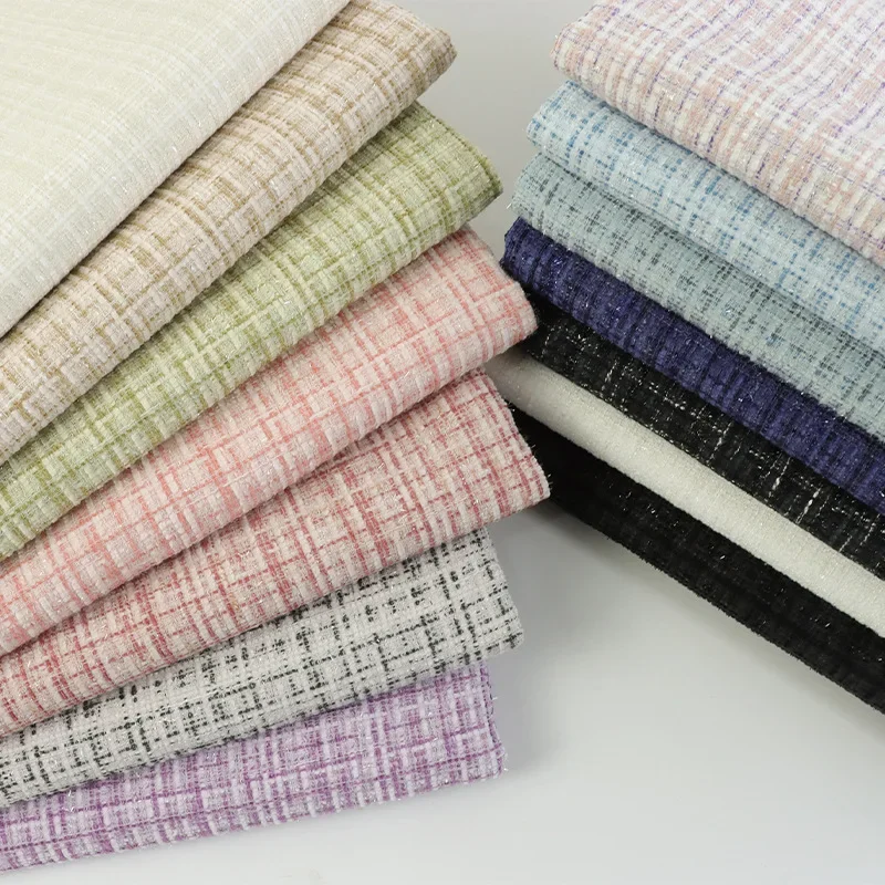 Куртки в корейском стиле твидовая ткань женские по метрам для платьев сумок