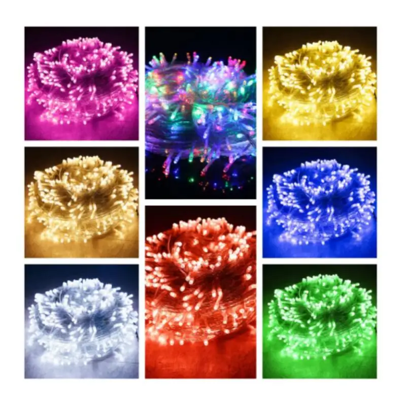 10M Струна Стандарт США 110 В Светодиодная Звезда Строка Желтый Розовый Зеленый