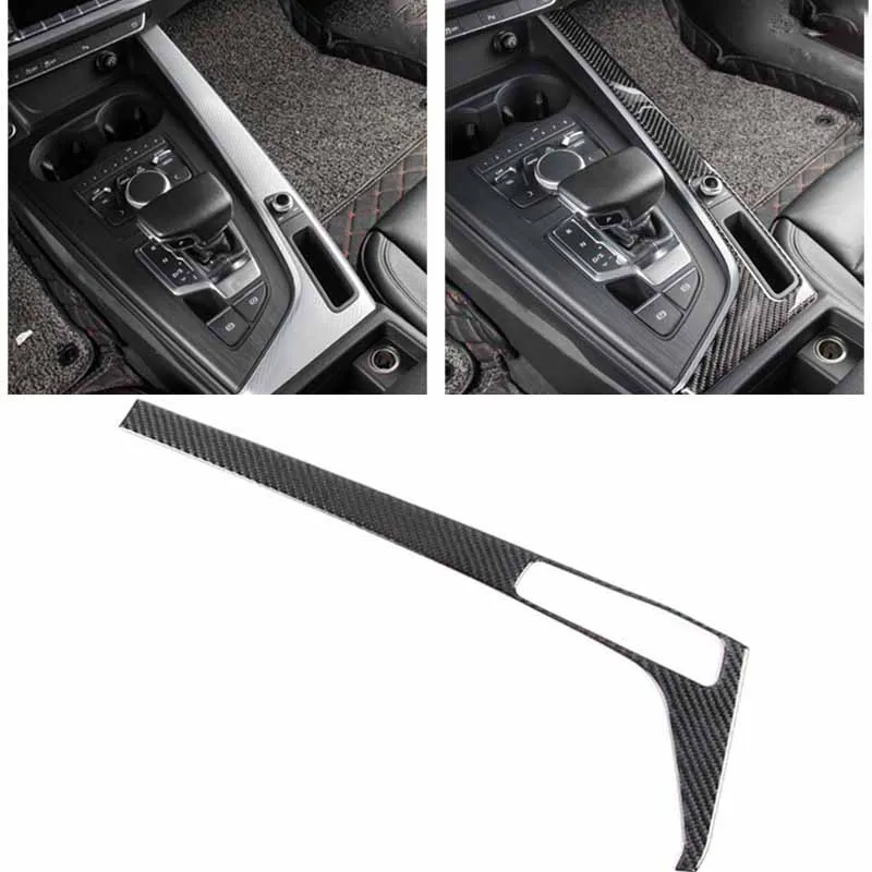 

Carbon Fiber Car Gear Shift Control Frame Panel Cover Trim for Audi A4 B9 A5 2017 2018 2019 Auto Gear Shift Control Frame Panel