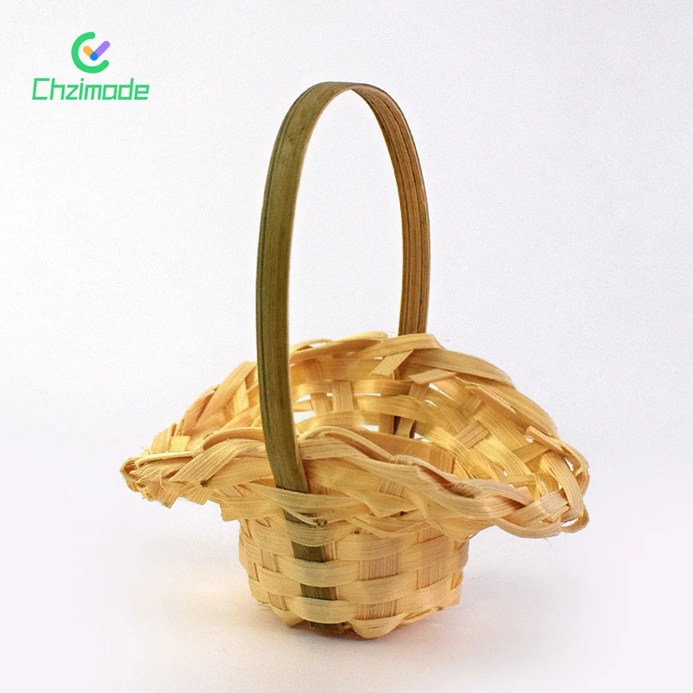 

Бамбуковая Корзина 1 шт., масштабная модель, мини цветок в стиле кантри, корзины «сделай сам», имитация ротанга ручной работы, модели, орнамен...