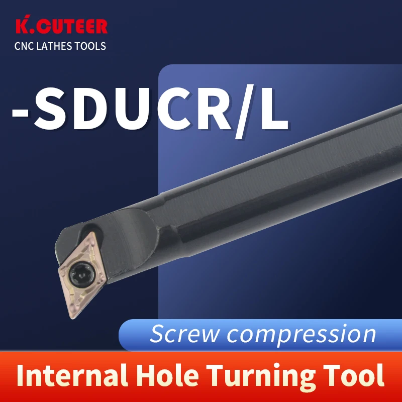 Internal Turning Tool Holder S10K-SDUCR07 S12M-SDUCR07 S16Q-SDUCR07 S20R-SDUCL07 Boring Bar DCMT Carbide Insert CNC Cutting Tool