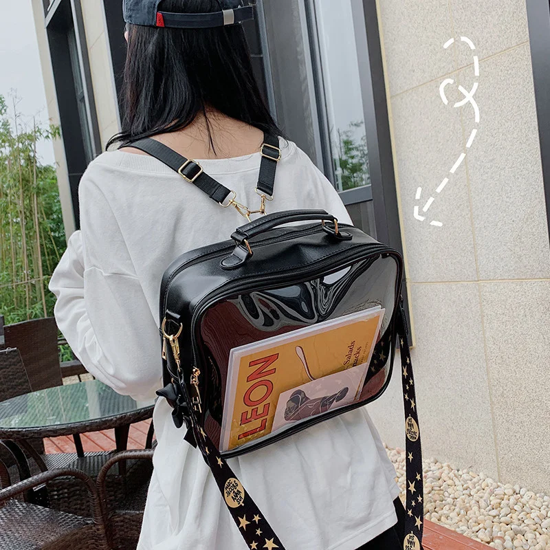 

Ita Bag Cute Female Clear Backpack Transparent Backpacks Ita Shoulder Bag for Teenage Girl Women Jelly Itabag Bagpack