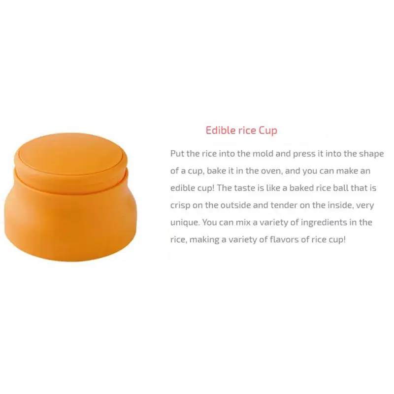 

Easy To Clean Rice Ball Cup Mold Kitchen Essentials Orange Diy Gadgets Kitchen Tools Baking Mold Durable Round Health And Safety