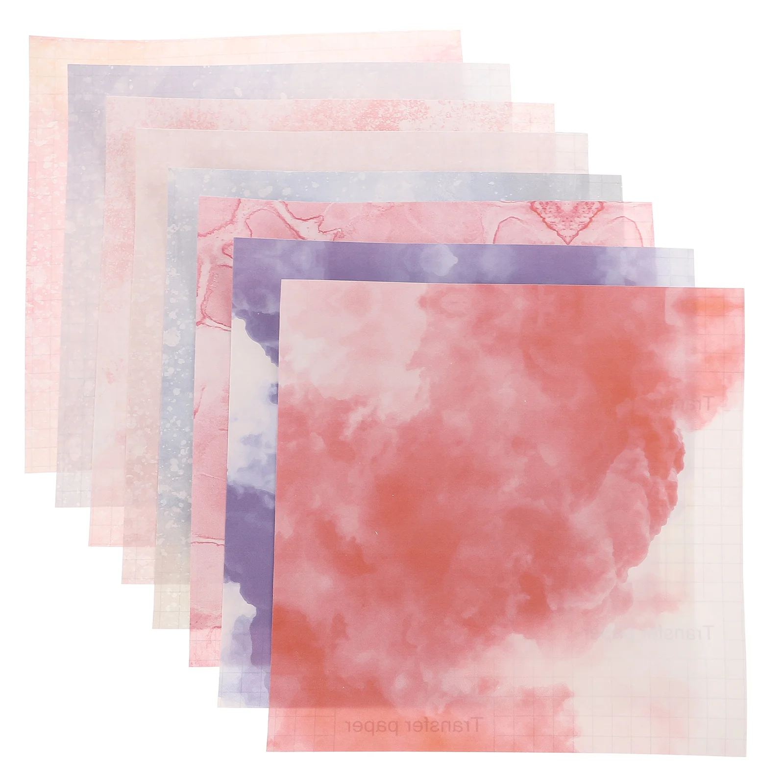 

8pcs Infusible Transfer Ink Film Transfer Sheets Watercolor Infusible Ink Paper Infusible Sublimation Paper