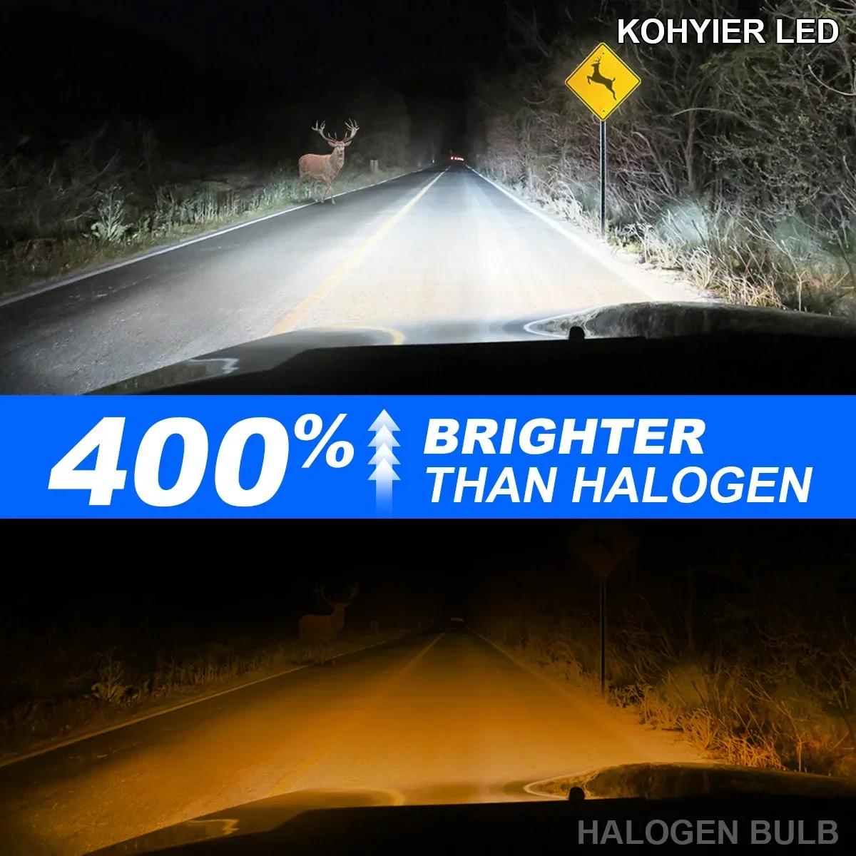 2x100W Turbo H4 светодиодный Автомобильная фара 9003 лм 6500 HB2 дальний и ближний свет