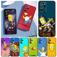 anime cute the simpson for samsung note 20 10 9 ultra lite plus a73 a70 a20 a10 a8 a03 f23 m52 m21 j7 j6 black phone case