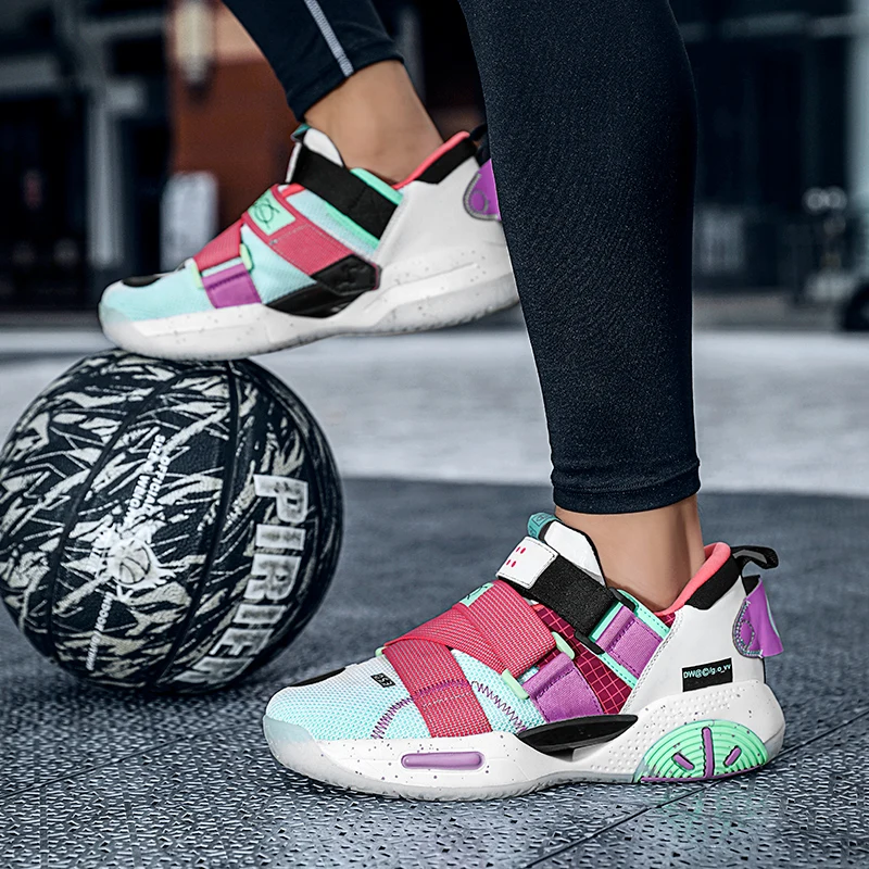 Brand Fashion Colorful Basketball Shoes Men 2022 Professional Men's Basketball Sneakers Shock absorption Women's Sport Shoes