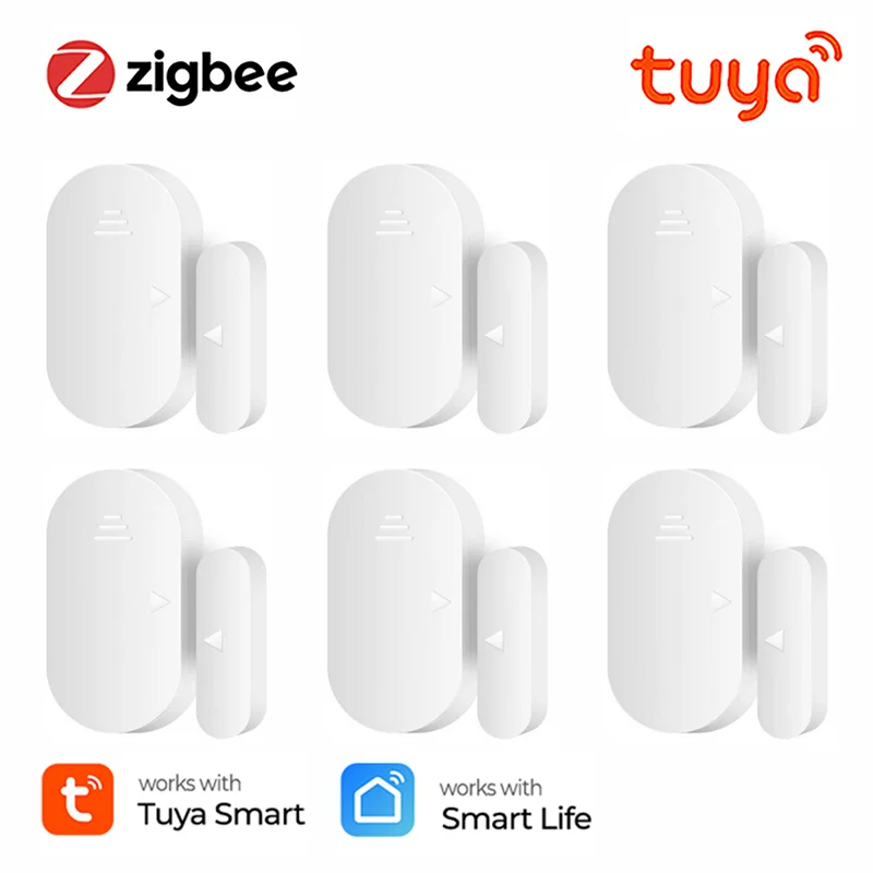 

Tuya ZigBee датчики двери умный дом защита двери Магнитная сигнализация датчик работает с Alexa Google Assistant Smartlife