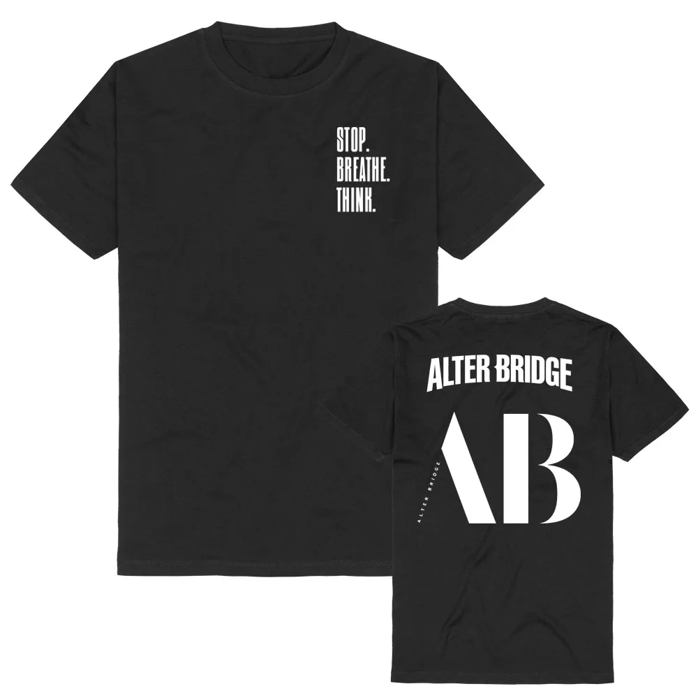 Фото Футболка Alter Bridge в стиле минималистичного стритвира, современный мерч в стиле металкор-рок, графика Negative Space Art, 100% хлопок, унисекс №1
