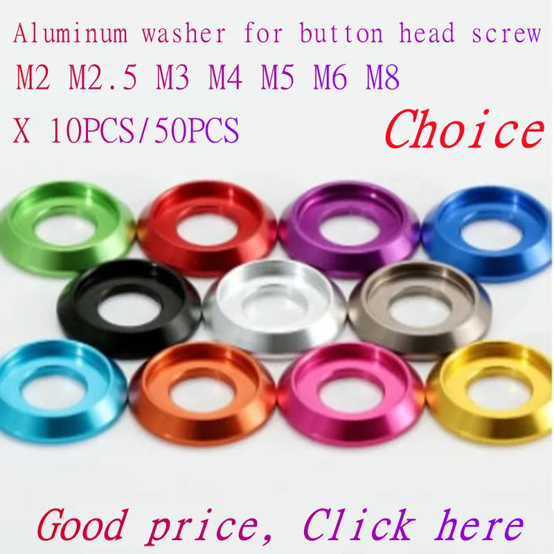 Шайба алюминиевая с ЧПУ M2 M2.5 M3 M4 M5 M6 M8, 10 шт-50 шт | AliExpress