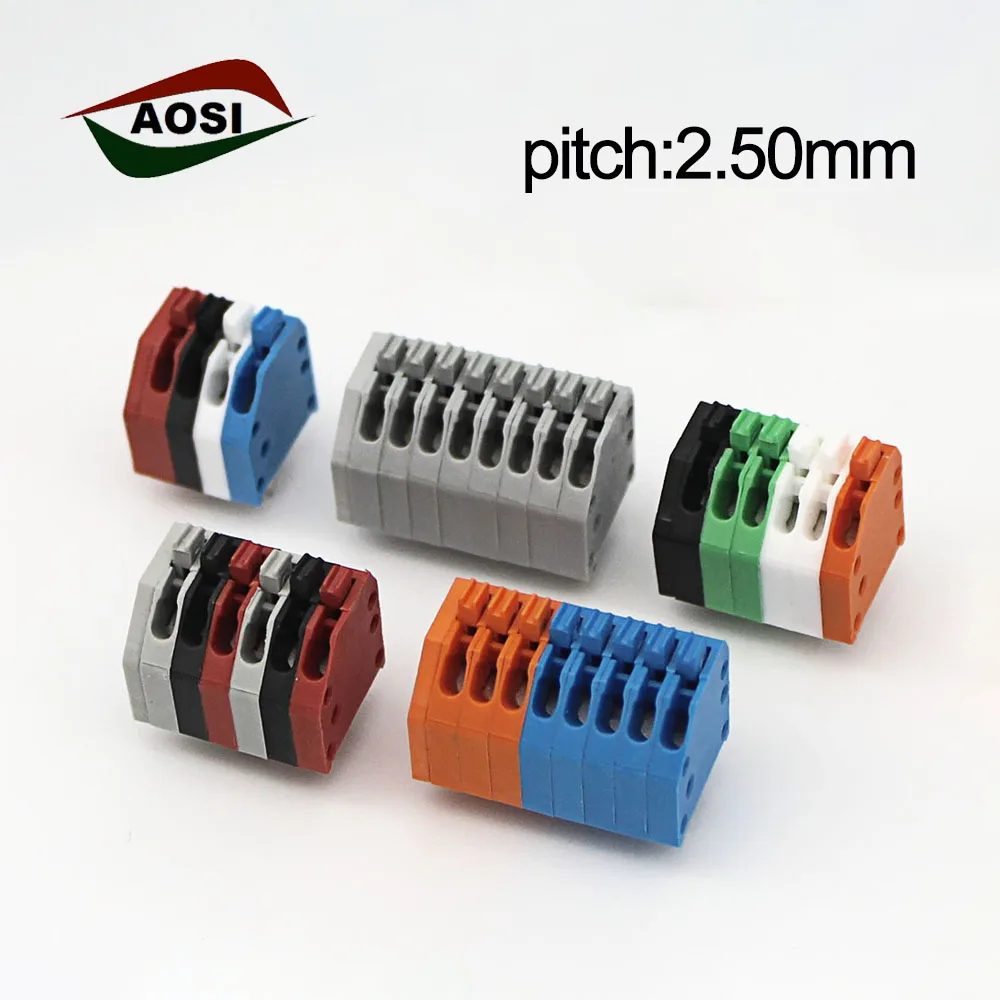 

KF250-2.50 Spring typ Terminal Blocks PCB KF250 dg250 Binding Post Wire Connecting Pitch 2.54mm for DG250