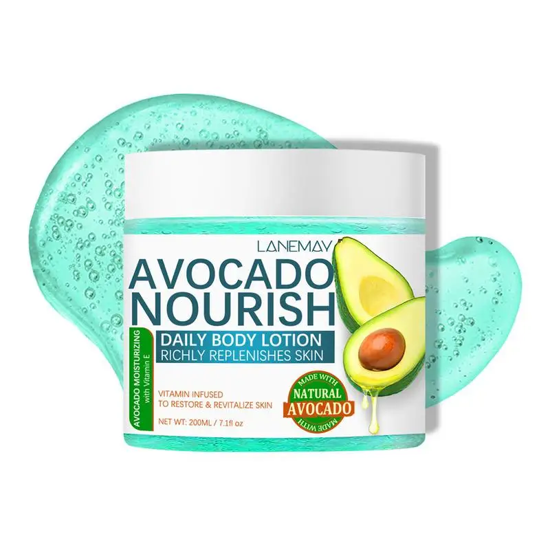 

Avocado Body Butter Natural Hand & Body Cream 7.1fl.oz Deeply Hydrating Non Greasy Richly Replenish Skin Improve Skin Tone