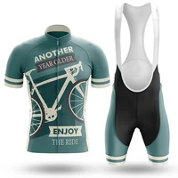 2022 team mens cycling short sleeve jersey with bib shorts summer green bike clothing suit