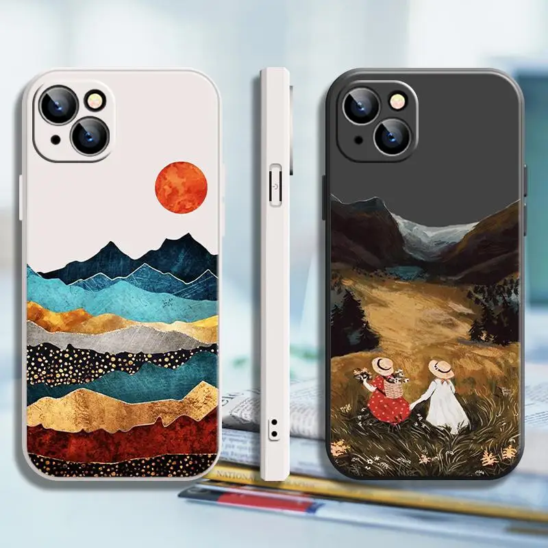 

Чехол для телефона с изображением пейзажа, чехлы для iPhone 13 Pro Max, чехол 2020 SE 12 13 XR 7 Plus X 11 6s 8 Mini Xs 6 Max ProMax Sbhc