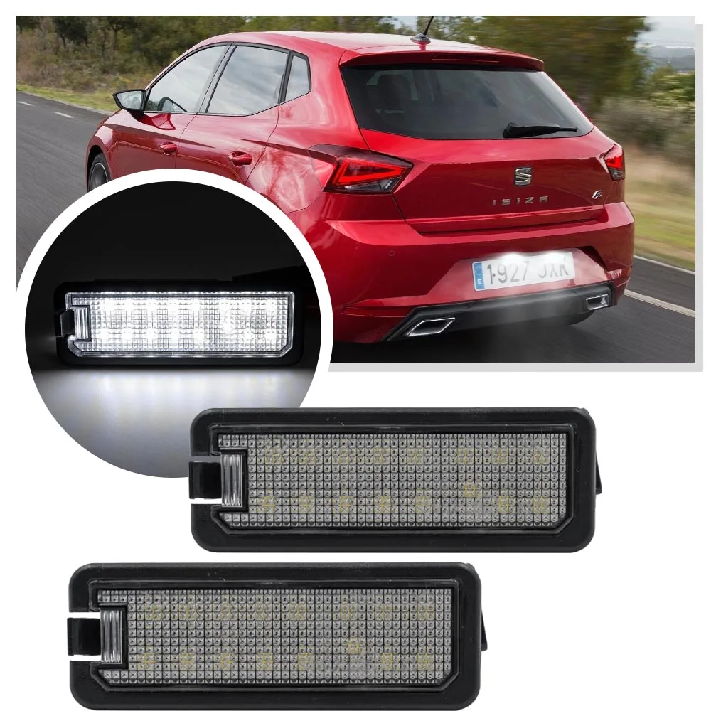 

2 шт. Canbus светодиодный фонарь номерного знака для 2018-2022 Seat Ibiza V 06-22 Leon Toledo Exeo Altea задний фонарь # 1К 8943021 C