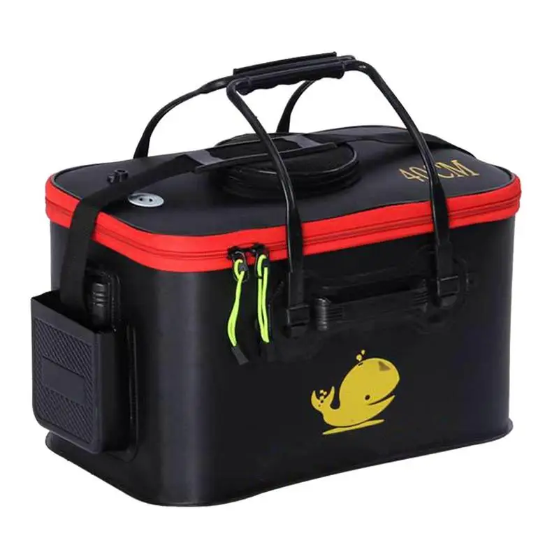 

Folding Fishing Bucket Outdoor Folding Bucket Water Bucket With Net Foldable Fishing Bait Bucket Space-Saving Water Storage