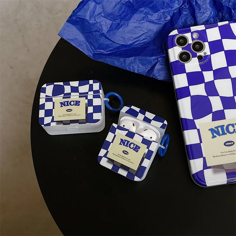 

Klein Blue American checkerboard AirPods3 Generation Case AirPods1/2 Generation Pro AirPods Soft case
