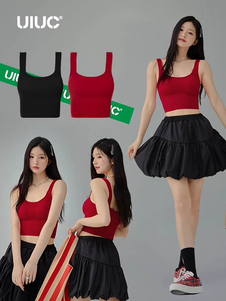 

UIUC Black Ribbed Tank Tops with Chest Pad 3384GS22