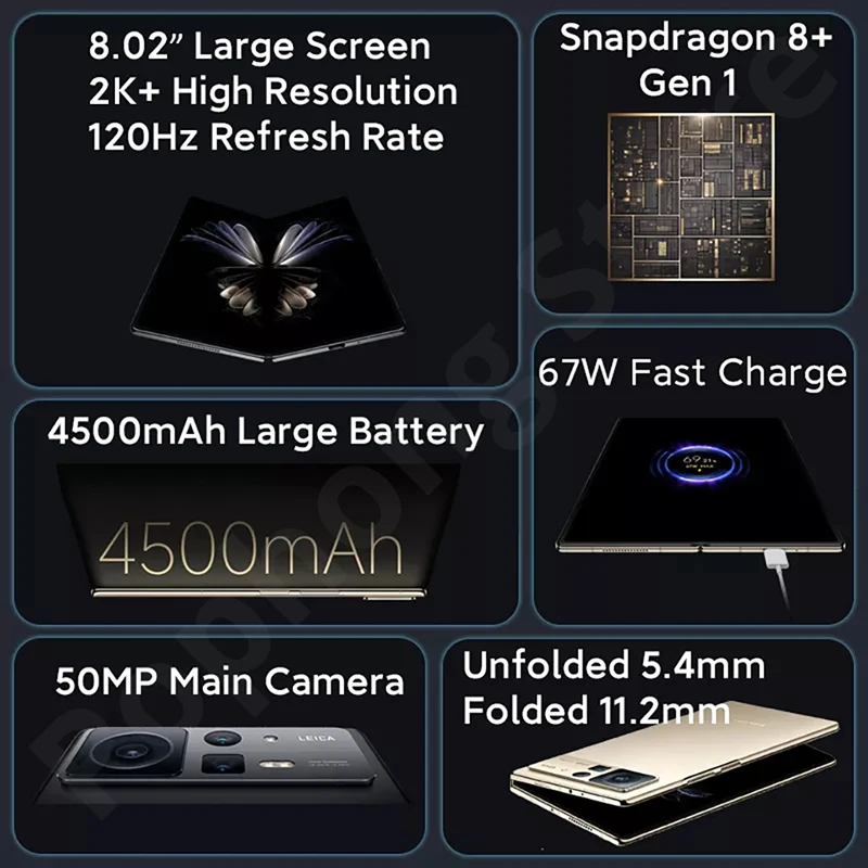 Najtaniej Xiaomi MIX Fold 2 Składany Ekran Telefon Komórkowy 8.02 Cala OLED 120Hz Elastyczny Wyświetlacz Snapdragon Gen 8 + Octa Core 67W Opłata 4500mAh