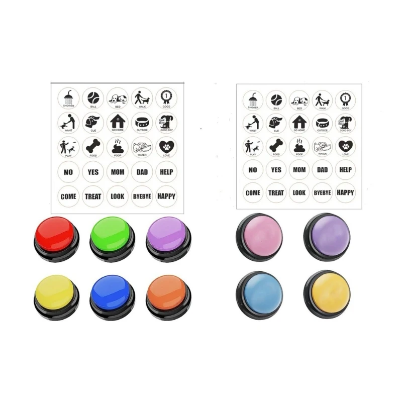 

Dogs Training Buttons Recordable Button Set Soundable Buttons for Cat Dogs Favor dropshipping