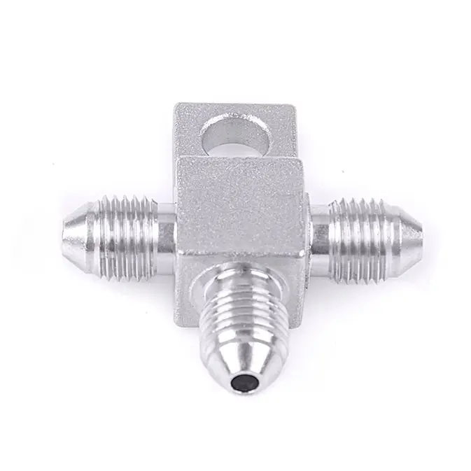 

Тройник из нержавеющей стали 304 3 way 3an an3 an-3 1/4-20unf, резьбовой тройник с монтажным вкладышем, тормозной шланг из ПТФЭ, фитинг