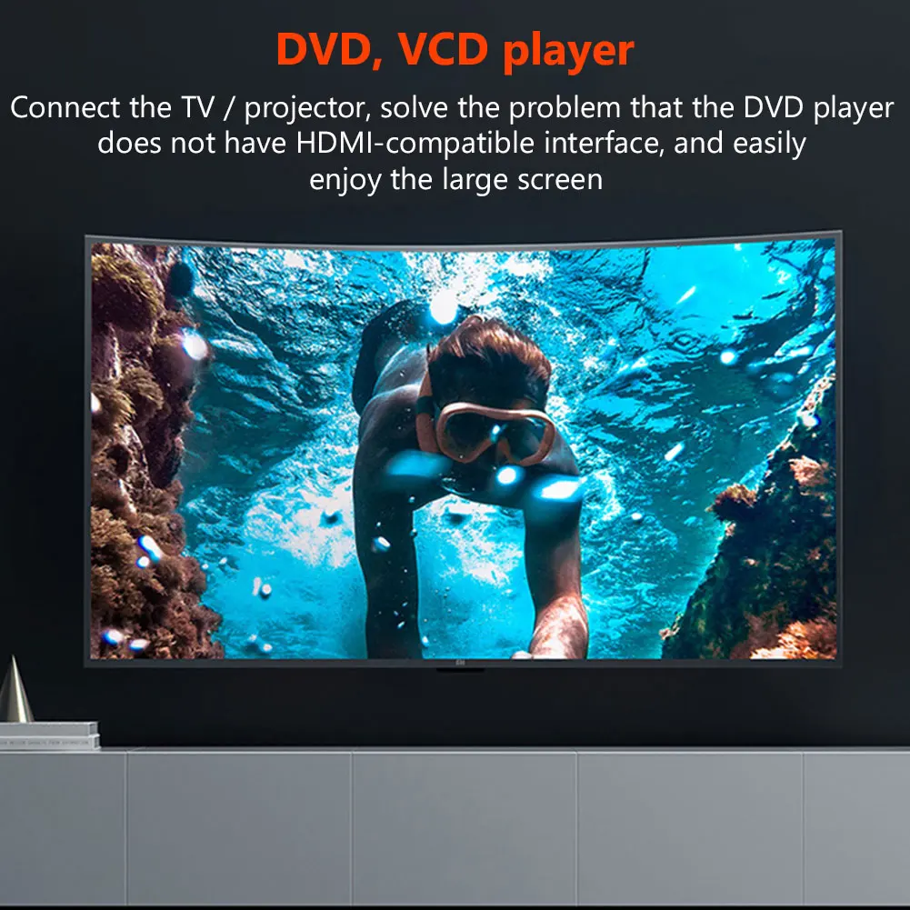 Конвертер высокого качества HD 1080P RCA AV в HDMI-совместимый адаптер для ТВ PS3 PS4 ПК DVD Xbox