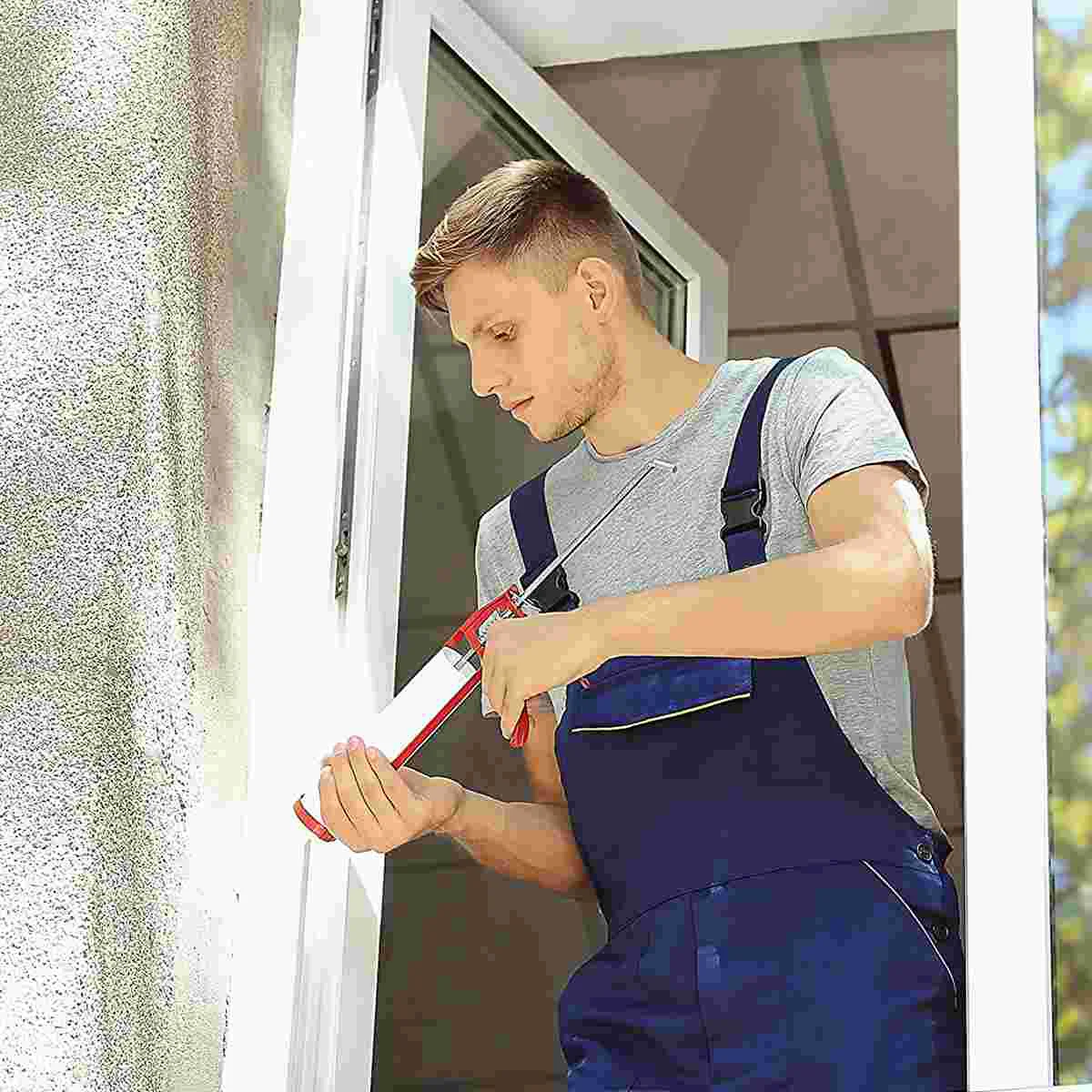

Caulk Tube Tubes Caulking Empty Sealantfillable Cartridge Reusable Refillable Bottle Sausage Squeeze Cracks Nozzle Repairs White
