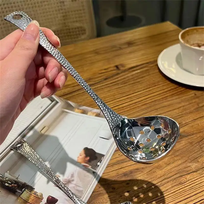 Ложка для супа из нержавеющей стали утолщенная ложка большой емкости серебряная