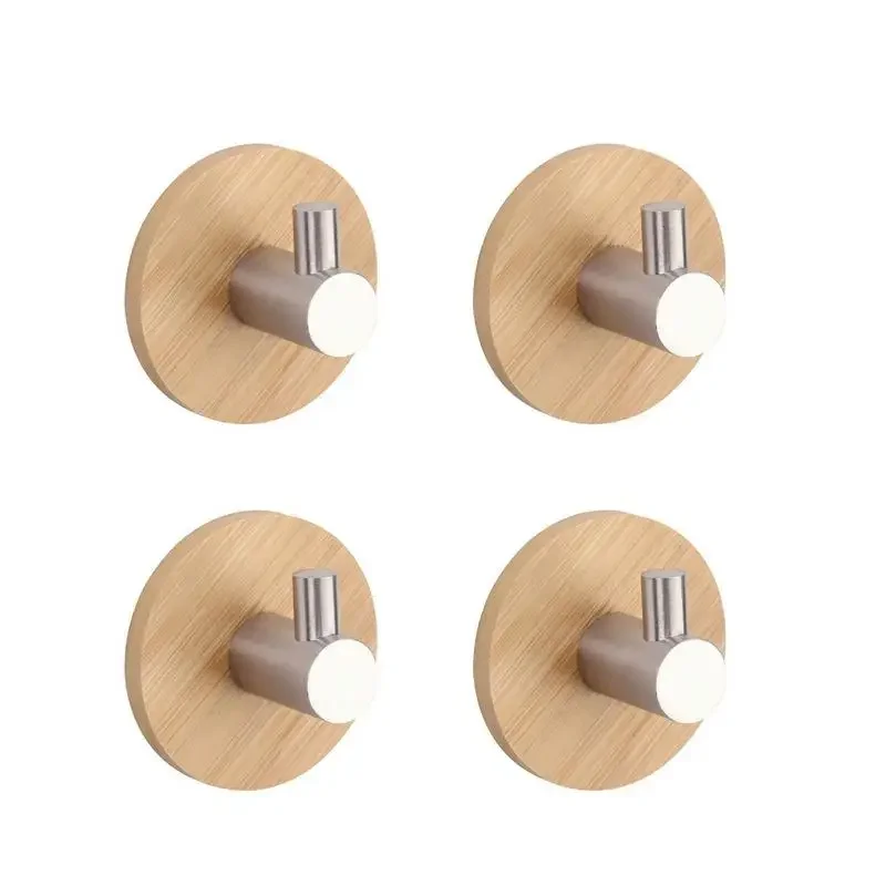 

Bamboo Living Hotel Adhesive Clothes Door Metal Hook Towel Rear Key Room Hook Punch-free Hook Hanger Wall Holder Bag Coat