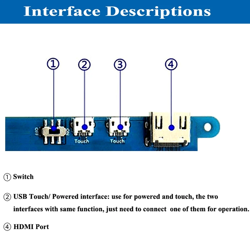 Портативный ЖК-дисплей 1024x60 0 7-дюймовый сенсорный дисплей HDMI панель с сенсорным