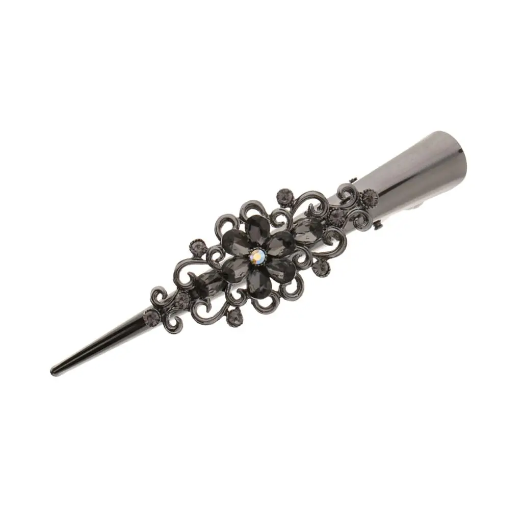 Женские модные металлические заколки для волос с кристаллами девочек застежка в