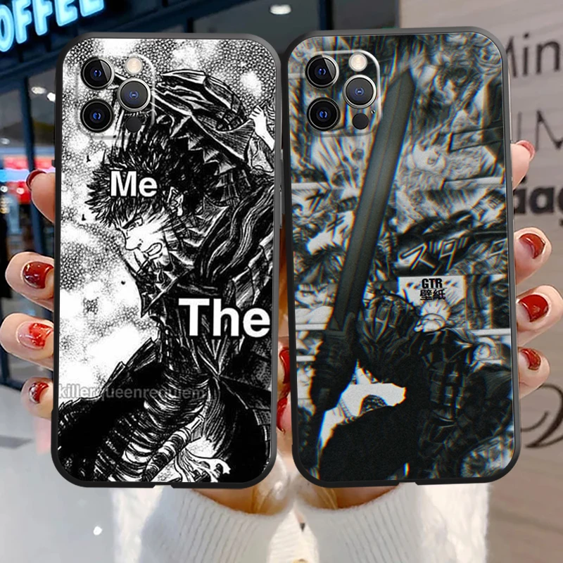 

Berserk Japanese Anime Phone Cases For iPhone 11 12 Pro MAX 6S 7 8 Plus XS MAX 12 13 Mini X XR SE 2020 Funda Back Cover Carcasa