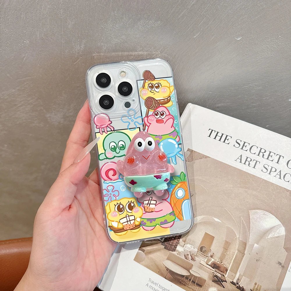 Мультяшный S-губка кронштейн чехол для телефона Xiaomi Redmi Note 13 12 12C 11 10 10C 13C 10s 9 9s 9A 9T 9C 8